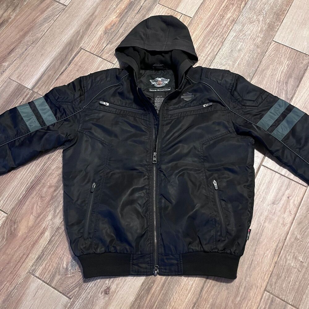 Harley-Davidson Men's Hooded Bomber Thinsulate Insulation Jacket